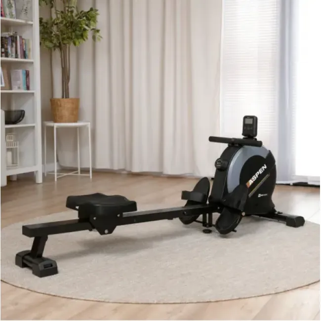 Гребной тренажер Hop-Sport HS-080R Aspen магнитный черно-золотистый