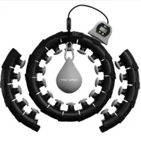 Хулахуп Trex Sport TX-020CHH массажный с утяжелителем и счетчиком черный