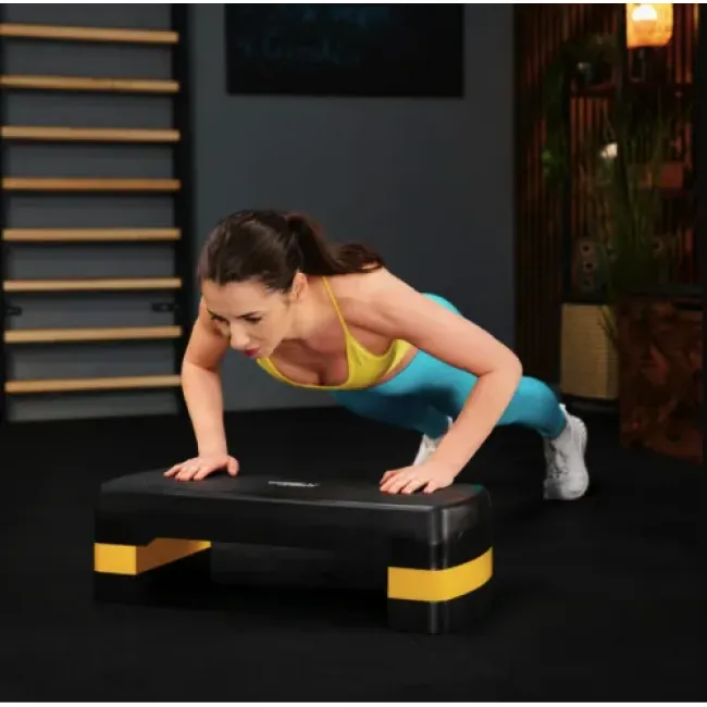 Степ платформа Trex Sport TX-030AS 3 рівня чорно-жовтий