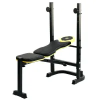 Тренировочная скамейка Besport WB-003 горизонтальная для жима со стойкой под штангу