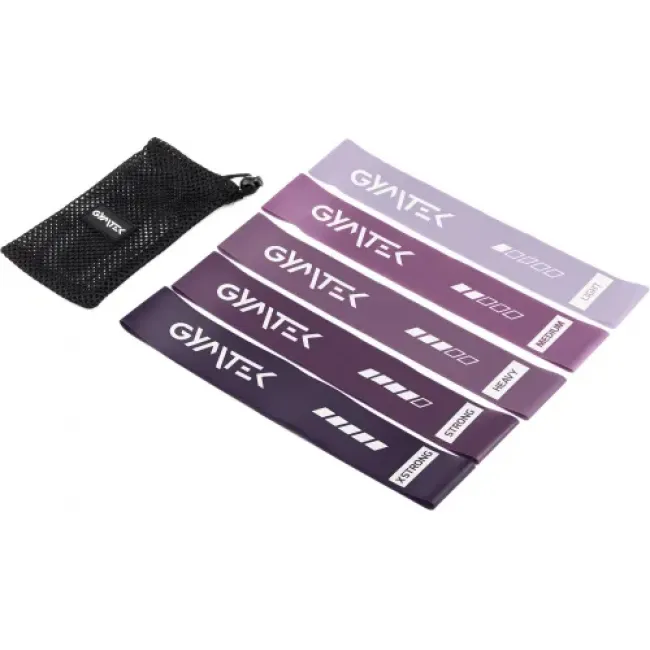 Набор резинок для фитнеса Gymtek 0,5-30кг фиолетовый