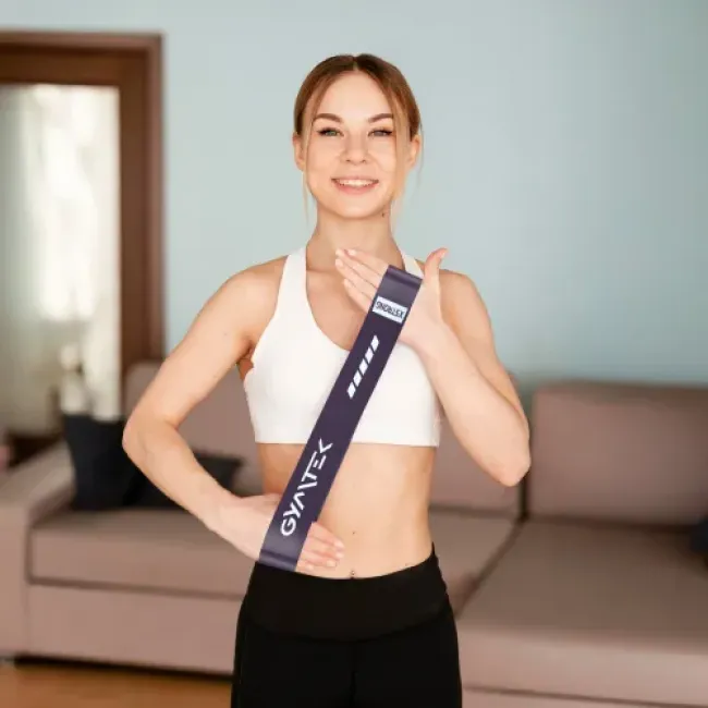 Набор резинок для фитнеса Gymtek 0,5-30кг фиолетовый