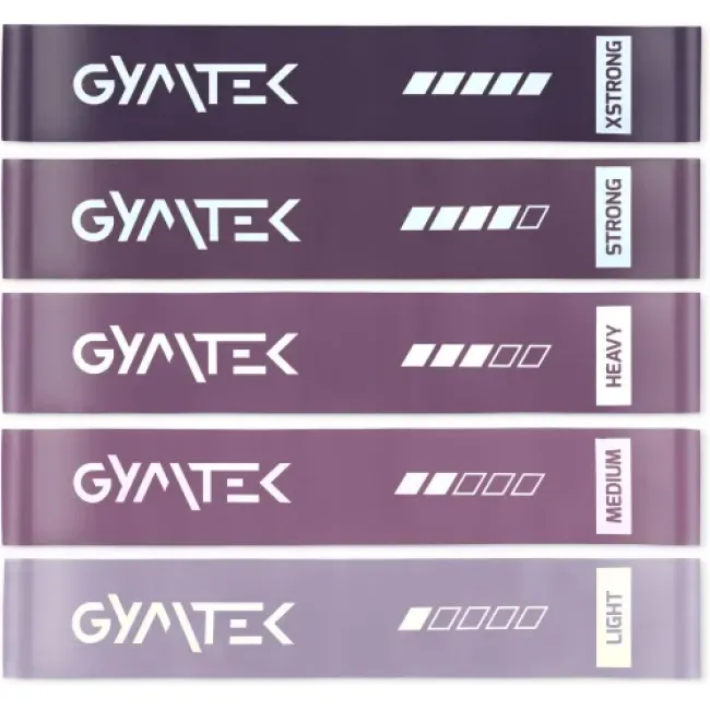 Набор резинок для фитнеса Gymtek 0,5-30кг фиолетовый