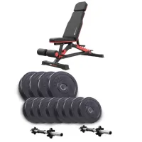 Набор Elitum Titan гантели 2х21кг со скамьей Hop-Sport HS-2090 HB