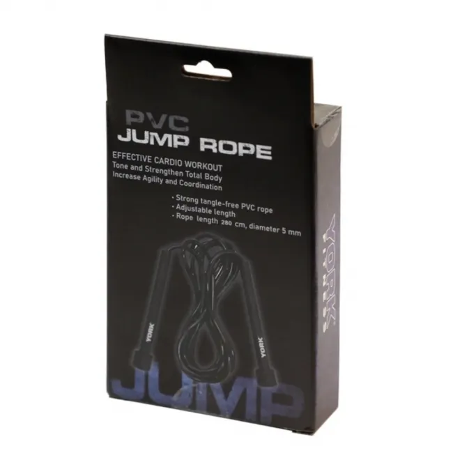 Скакалка York Fitness PVC с пластиковыми ручками