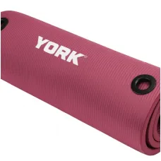 Мат для фитнеса с отверстиями York Fitness NBR 1см розовый