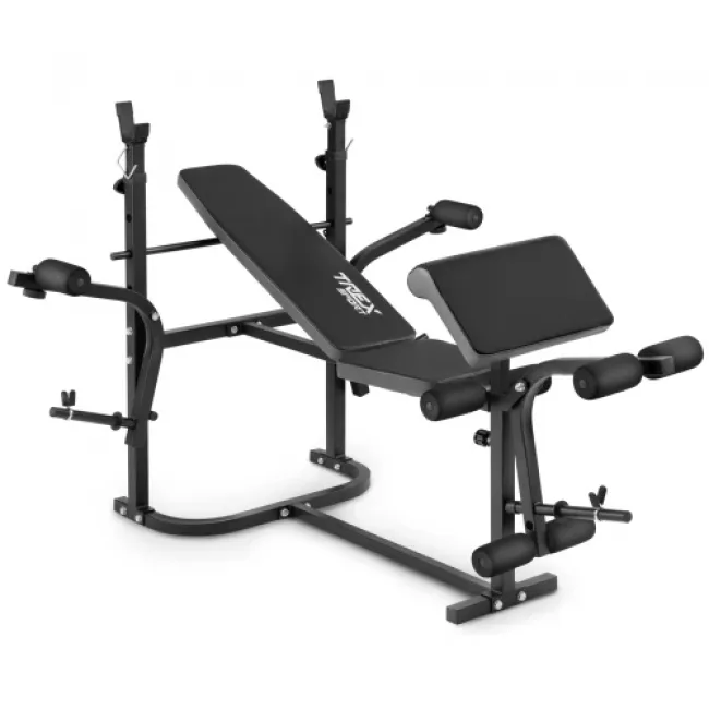 Набор Hop-Sport Premium 173 кг со скамьей TX-020, штангами и гантелями