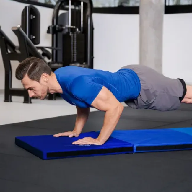 Мат гимнастический жесткий Gymtek 5см темно-синий