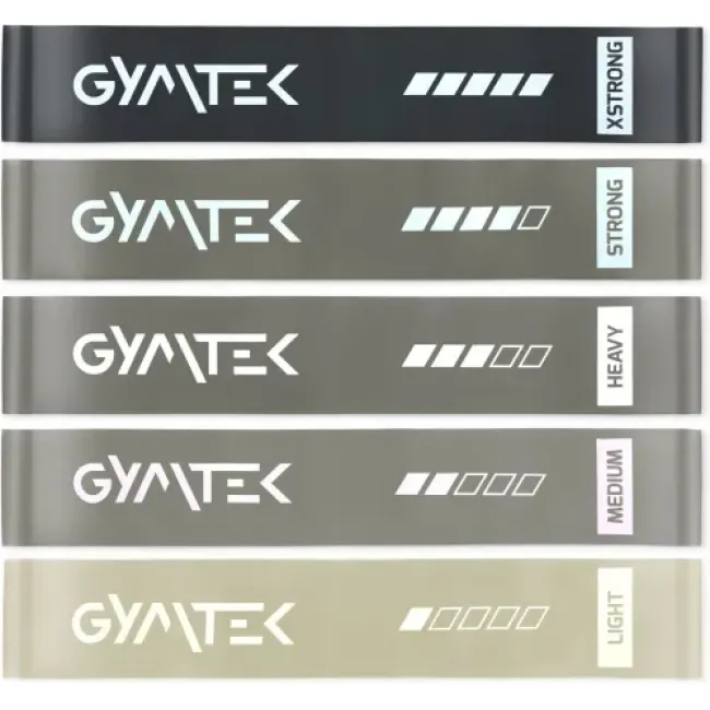 Набор резинок для фитнеса Gymtek 0,5-30кг серый