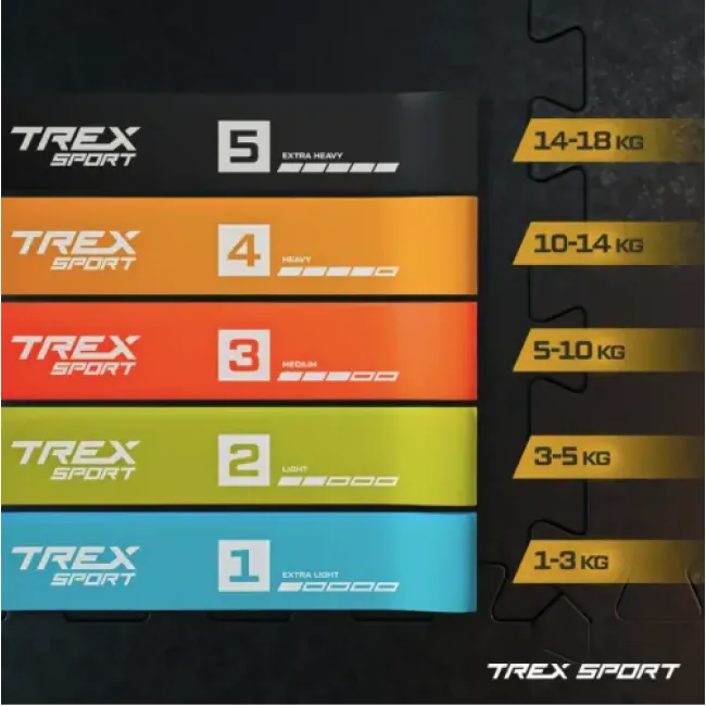 Набор резинок для фитнеса Trex Sport TX-065RBV 1-18кг