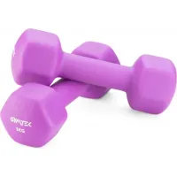 Гантелі для фітнесу неопренові Gymtek Hex 2х3кг фіолетовий