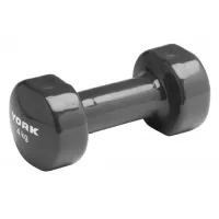 Гантелі для фітнесу вінілові круглі York Fitness 2х4кг сірий