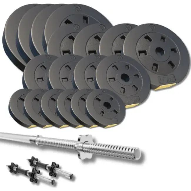 Набор со штангой и гантелями Besport PowerPro 92кг (гриф 218см)