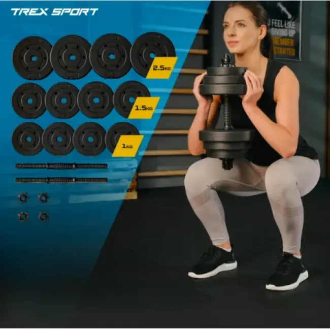 Гантелі композитні TREX Sport TX-010SK 2х10кг