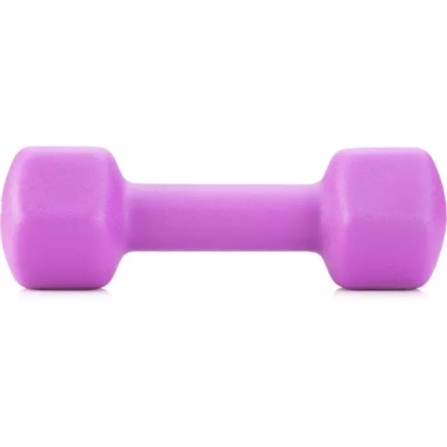 Гантелі для фітнесу неопренові Gymtek Hex 2х3кг фіолетовий