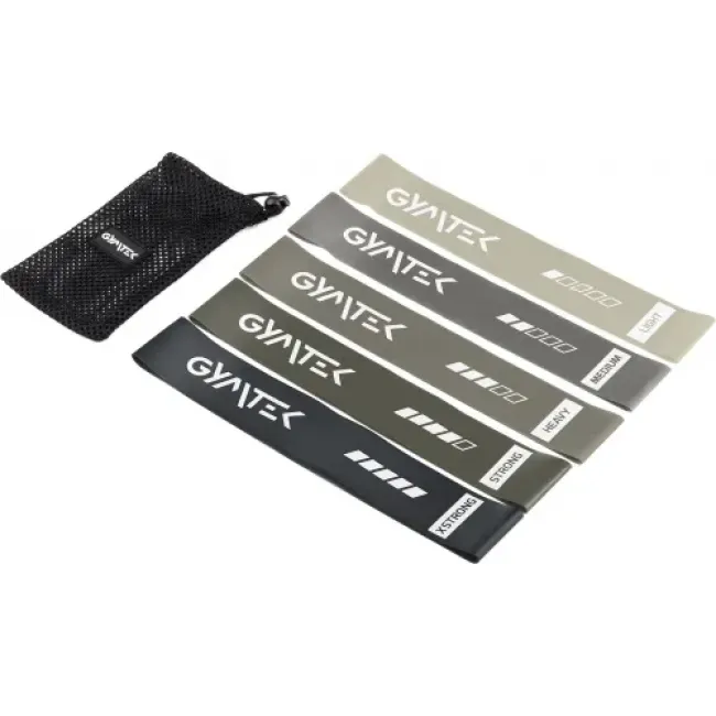 Набор резинок для фитнеса Gymtek 0,5-30кг серый