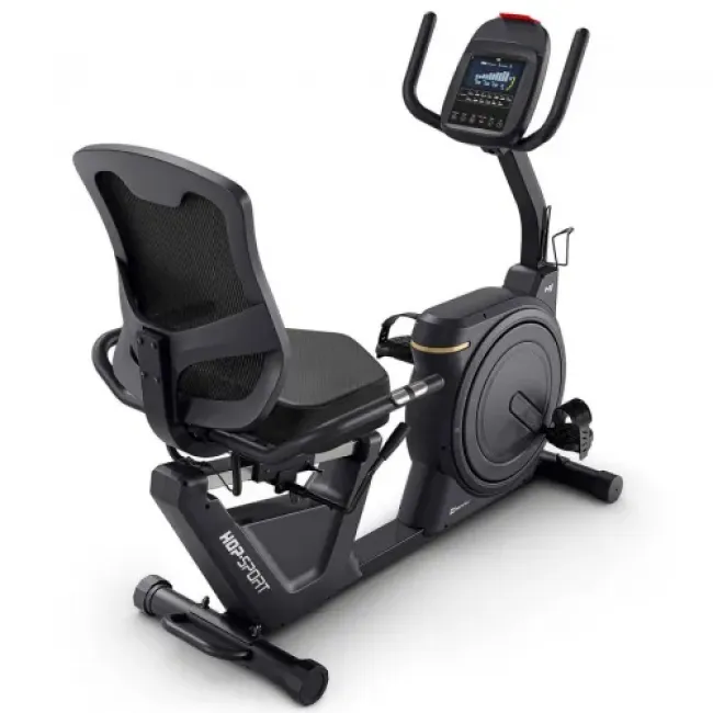 Горизонтальный велотренажер Hop-Sport HS-5000L Ranker черно-золотистый