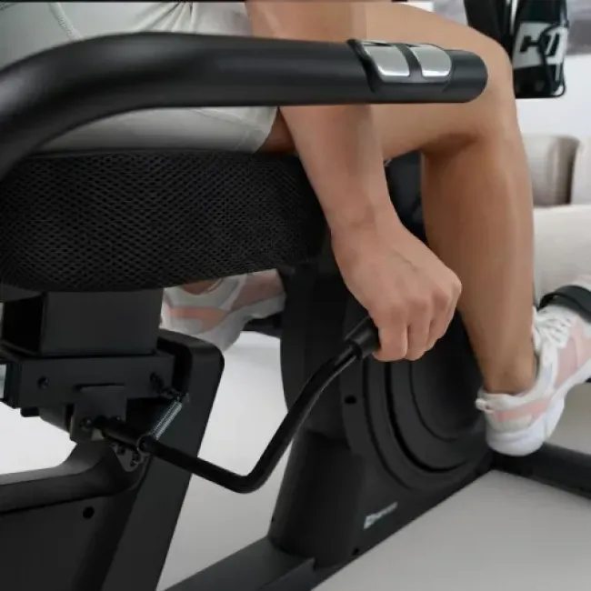 Горизонтальный велотренажер Hop-Sport HS-5000L Ranker черно-золотистый