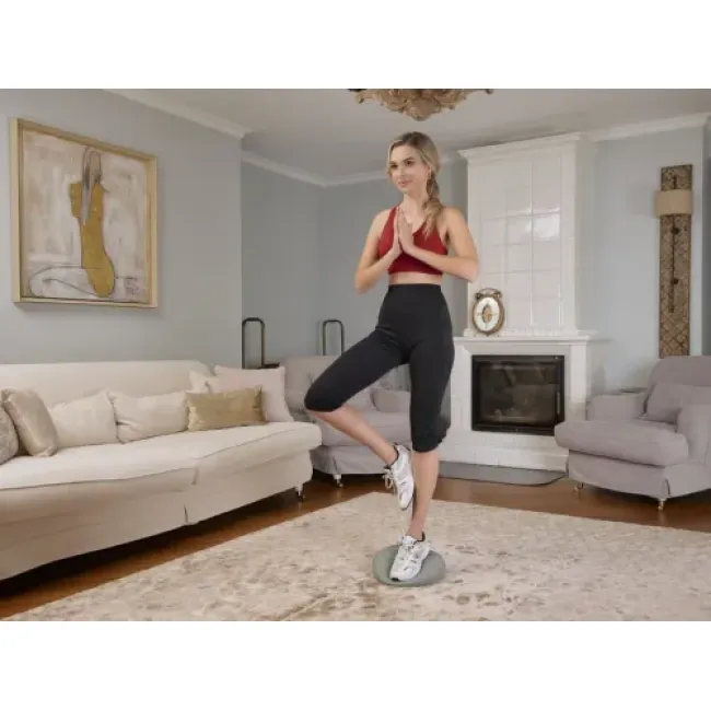 Балансировочная подушка Hop-Sport HS-R034BC серая