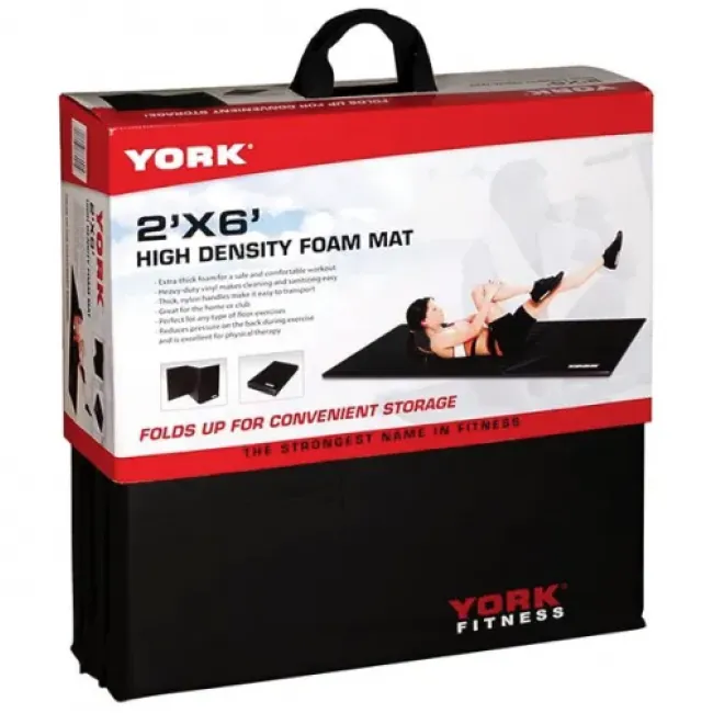 Мат гимнастический жесткий York Fitness 5см черный