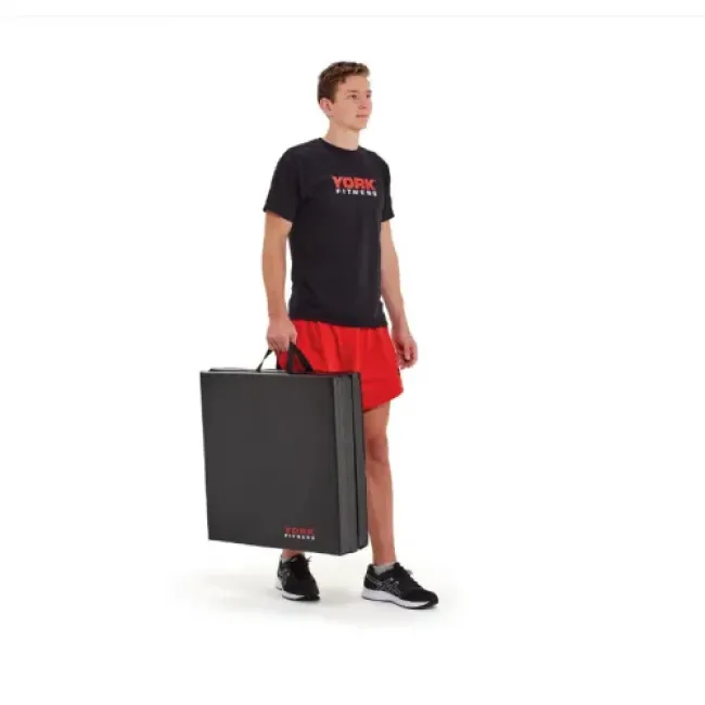 Мат гимнастический жесткий York Fitness 5см черный