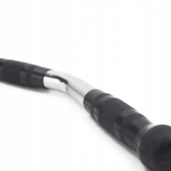 Ручка для верхньої тяги York Fitness 122см зігнута з гумовими рукоятками, хром