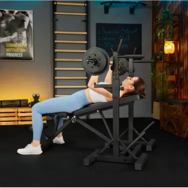 Стойки под штангу Trex Sport TX-100S регулируемые с ручками для отжиманий