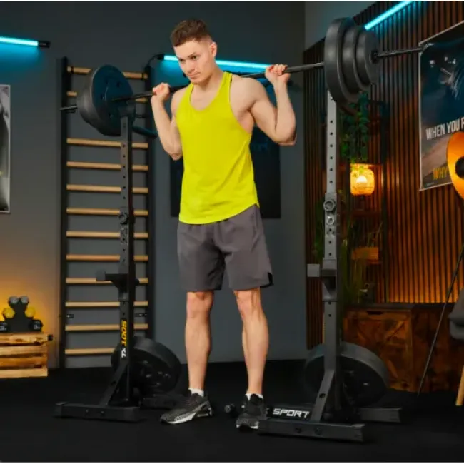 Стойки под штангу Trex Sport TX-100S регулируемые с ручками для отжиманий