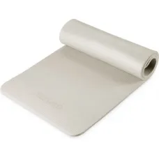 Коврик (мат) для фитнеса и йоги Gymtek NBR 1,5см светло-серый