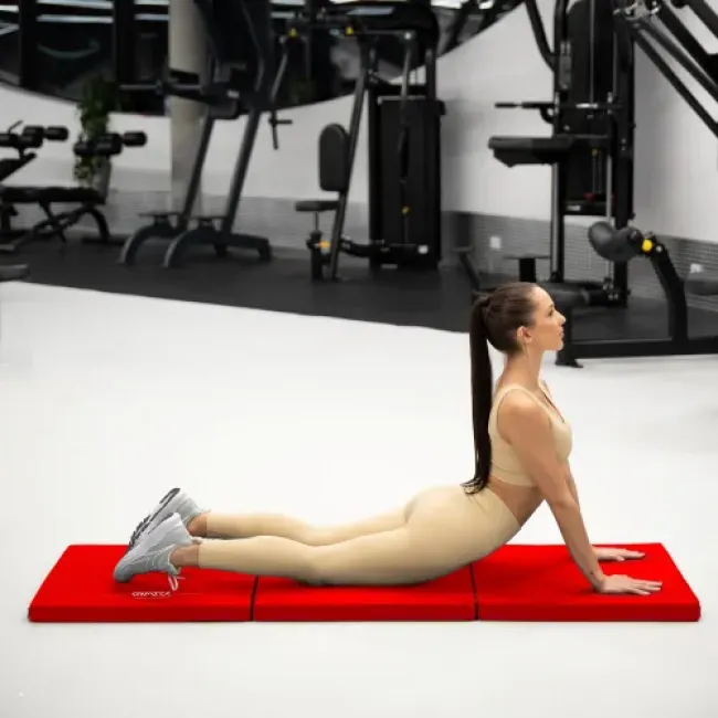 Мат гимнастический жесткий Gymtek 5см красный