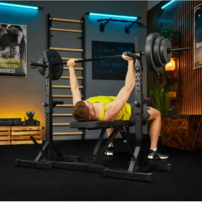 Стойки под штангу Trex Sport TX-100S регулируемые с ручками для отжиманий