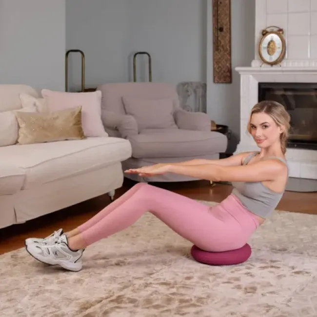 Балансировочная подушка Hop-Sport HS-R034BC бордовая