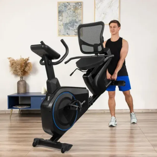 Горизонтальний велотренажер Gymtek XBR6000 електромагнітний синій