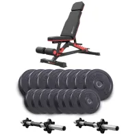 Набор Elitum Titan гантели 2х31кг со скамьей Hop-Sport HS-2090 HB