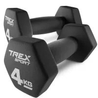 Гантелі для фітнесу 4 кг 2шт неопренові TREX Sport TX-040VD