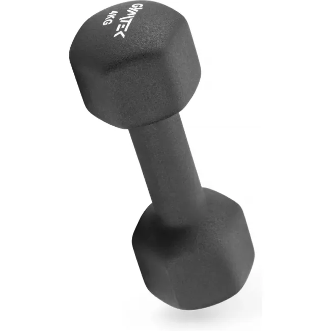 Гантелі для фітнесу неопренові Gymtek Hex 2х4кг чорний