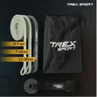 Набір резинок для підтягування та спорту Trex Sport TX-003PB 3в1 2-30кг