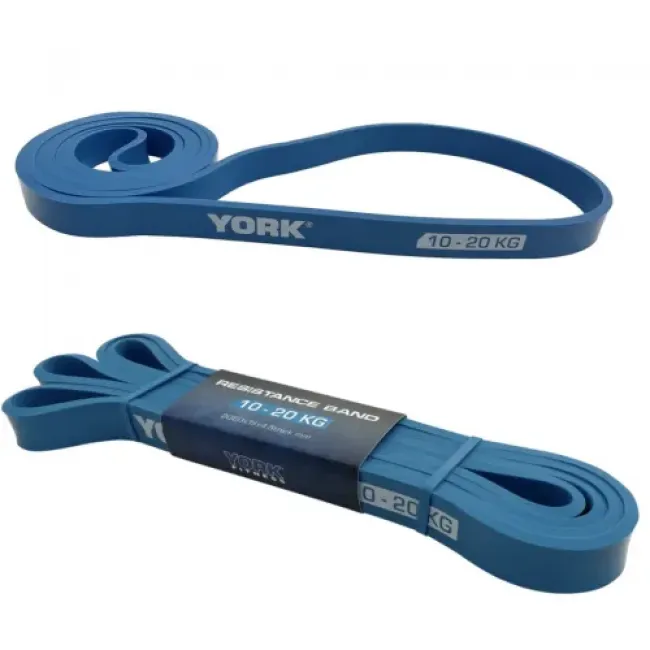 Резинка для фитнеса York 10-20кг - 2080x19x4,5 мм, голубой