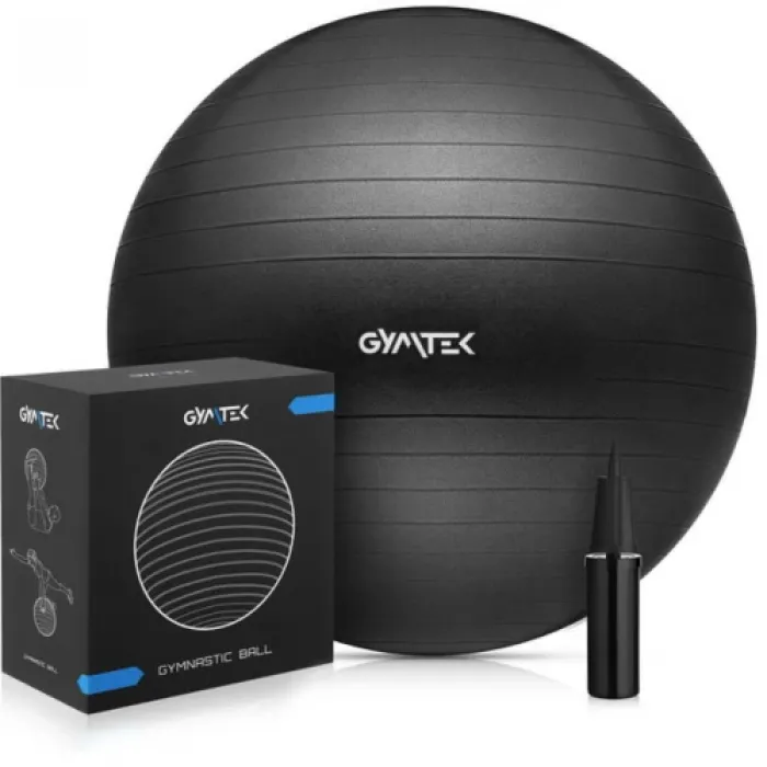 Фитбол Gymtek 65 см черный + насос