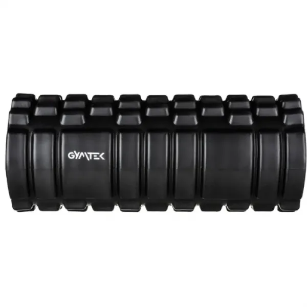 Масажний ролик Gymtek для йоги та фітнесу EVA 33*14 см чорно-білий