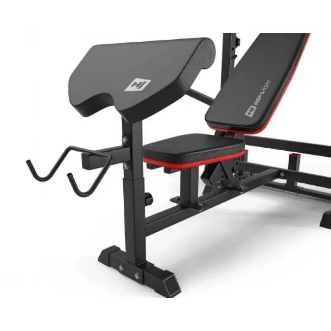 Набор Hop-Sport Premium 135 кг со скамьей HS-1075 Pro, штангами и гантелями