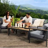 Комплект садових меблів Di Volio Tivoli графітовий/сірий