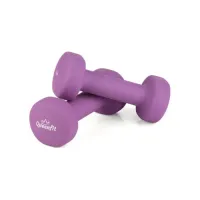 Набор гантелей неопреновых Queenfit 2х1 кг фиолетовый