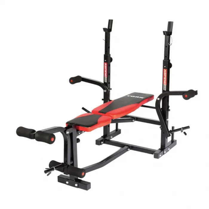 Лава для жиму York Fitness ASPIRE 220 зі стійкою для штанги та партою Скотта