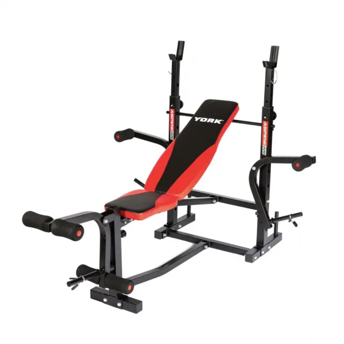 Лава для жиму York Fitness ASPIRE 220 зі стійкою для штанги та партою Скотта