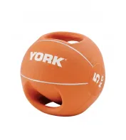 Мяч медбол 5 кг York Fitness с двумя ручками, оранжевый