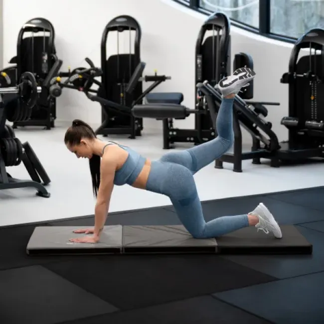 Мат гимнастический жесткий Gymtek 5см серый