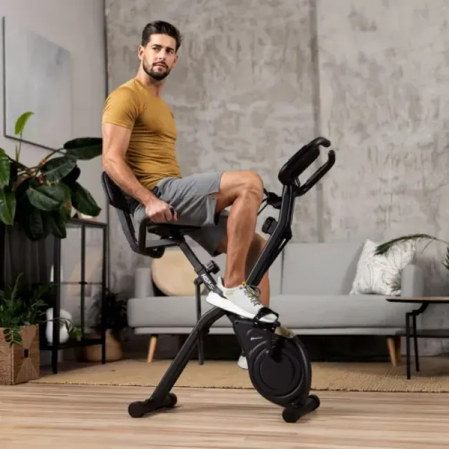 Велотренажер Hop-Sport HS-3030X Apeks X-Bike черно-золотистый