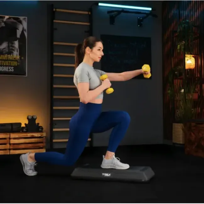 Степ платформа Trex Sport TX-038PAS до аеробіки 3-рівневий чорний