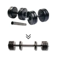 Гантели наборные Elitum 2х11кг + удлинитель грифа для штанги